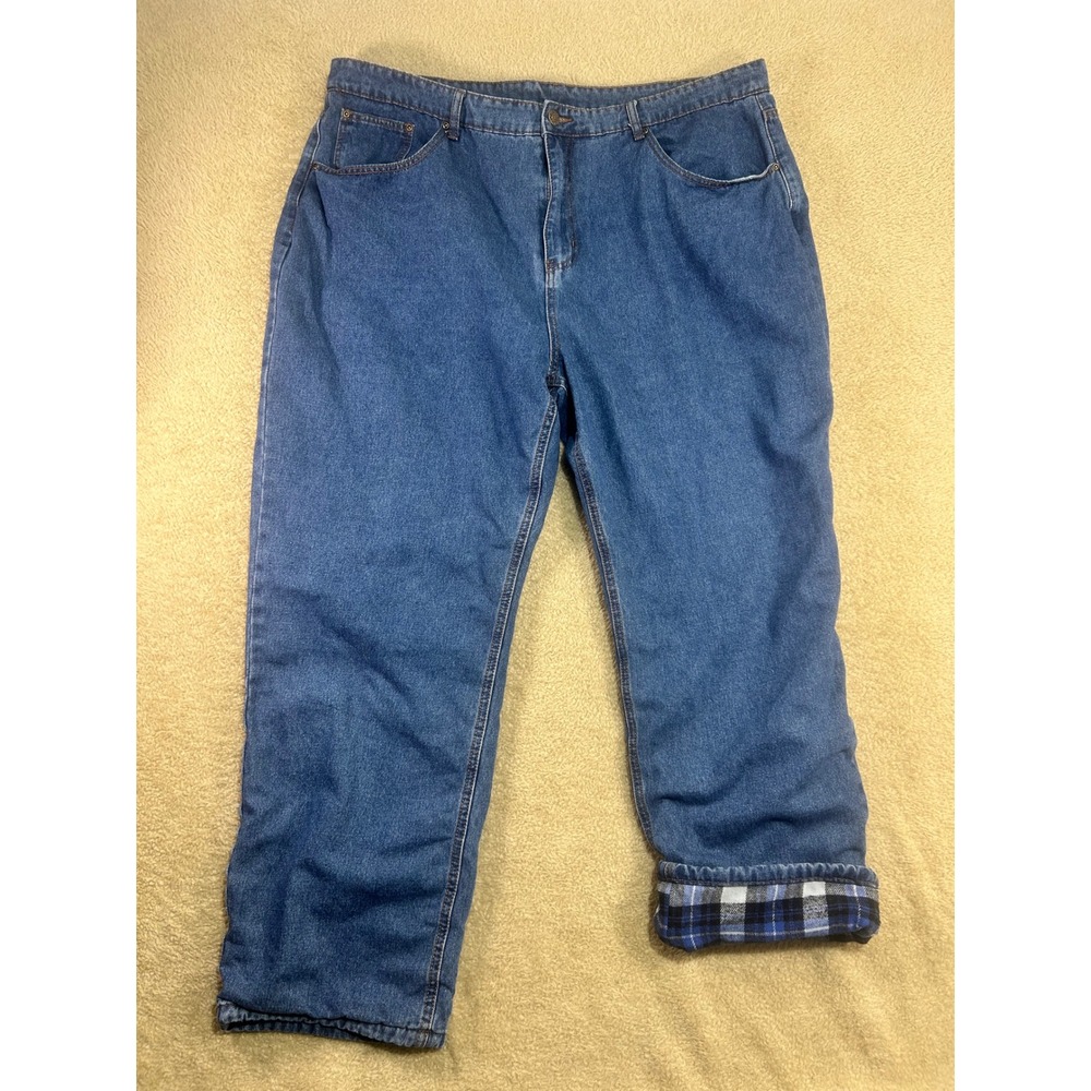 Victory‎ Outfitters Men's Blue Denim Flannel Lined Jeans Size 42x32